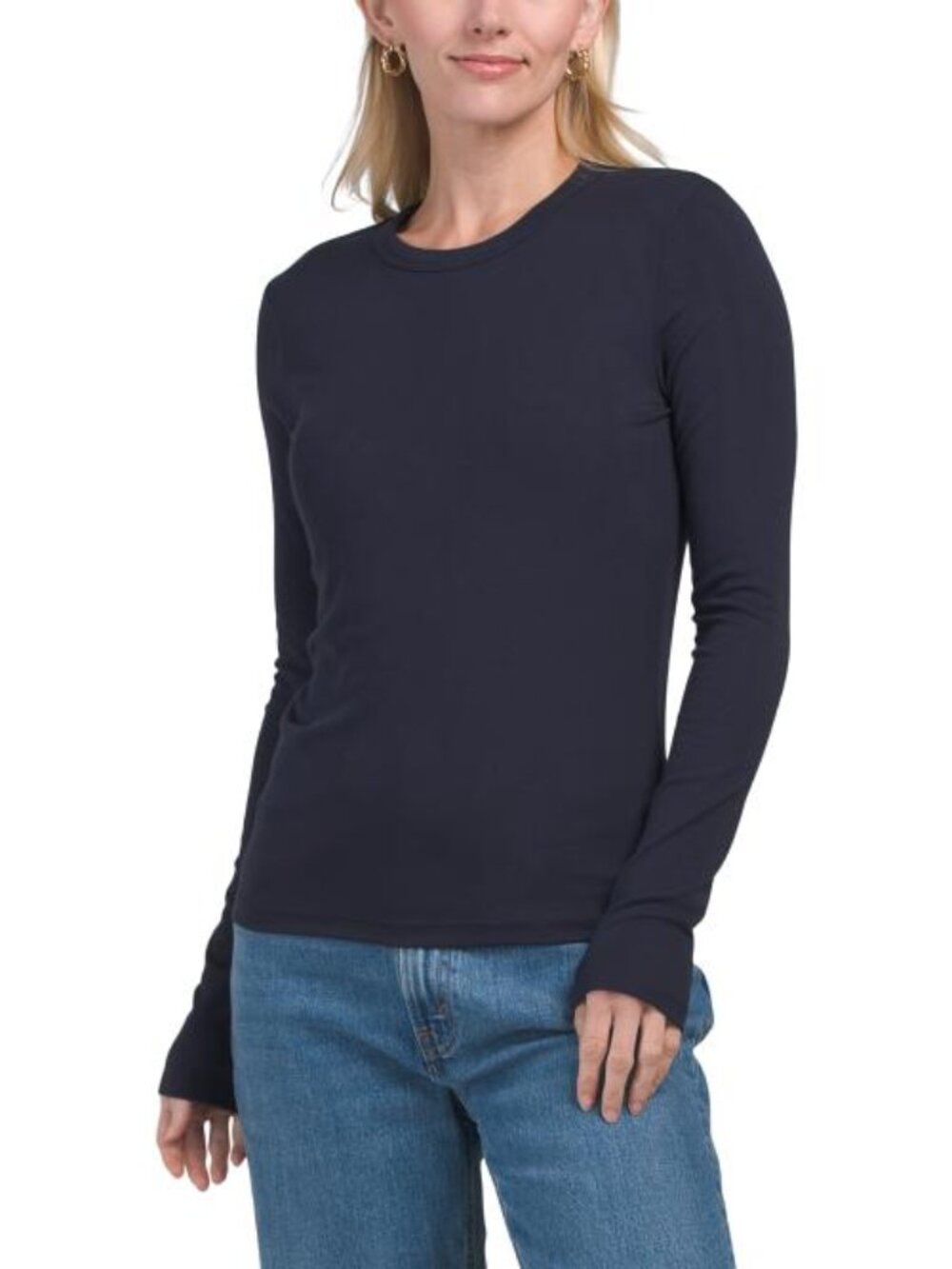 VINCE Luxe Long Sleeve Crew Neck Top